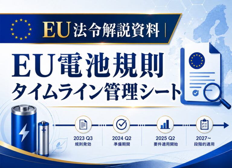 EU法令解説資料|EU電池規則タイムライン管理シート